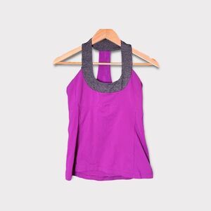Lululemon Purple Scoop Neck Sports Tank Top Racerback Sz 8